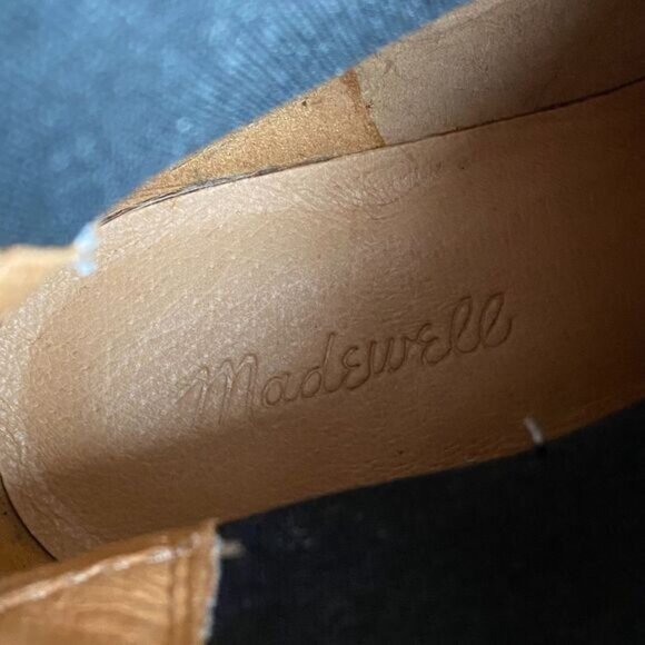 Madewell Kristin Chelsea Boots Womens 9.5 Brown Leather Lugsole Combat Chunky - Picture 10 of 16